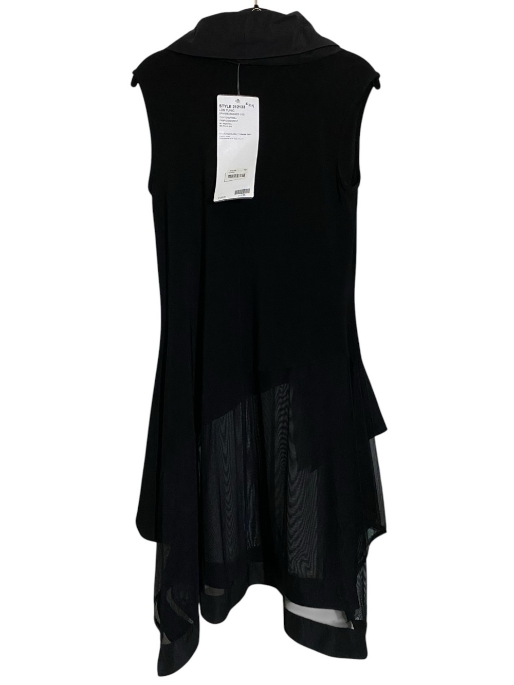 Joseph Ribkoff Black Asymmetrical Tunic 8 Cowl Neck Lagenlook Avant Garde Artsy - Picture 6 of 14